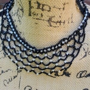 Vintage Beaded bib‎